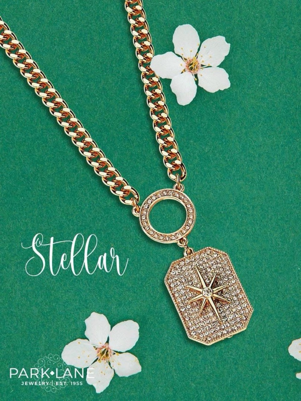 Park Lane Gold Necklace with Starburst Pendant